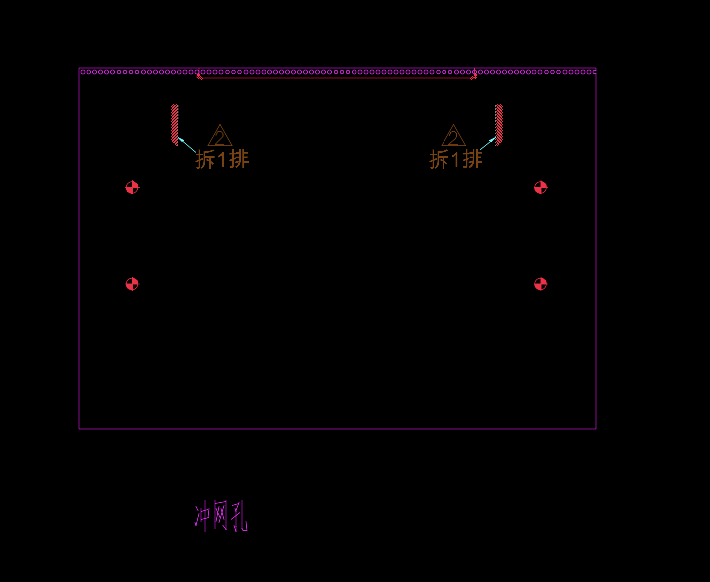 薄铝板冲网孔冲压模具图